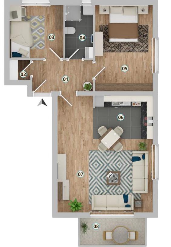 Grundriss Wohnung 3