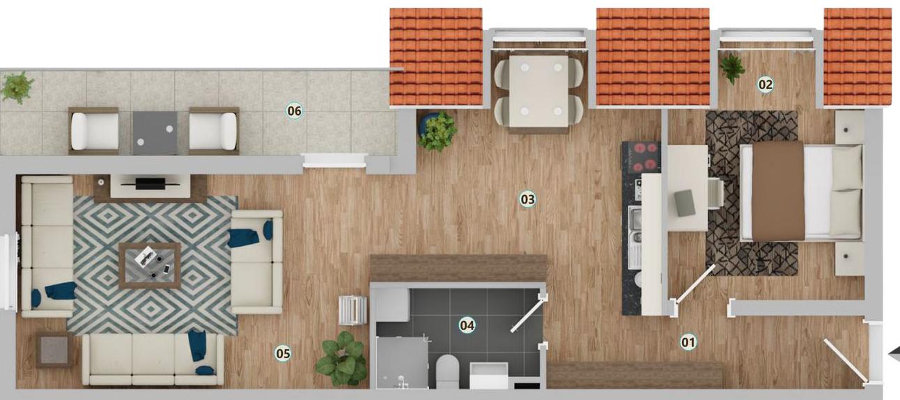 Grundriss Wohnung 5